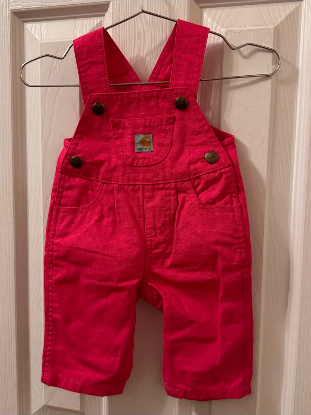 Carhartt Bright Hot Pink Baby Overalls 3 months